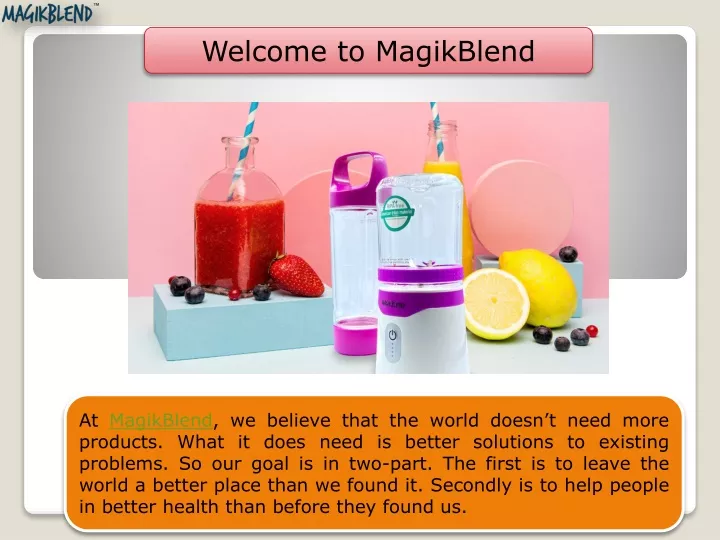 welcome to magikblend