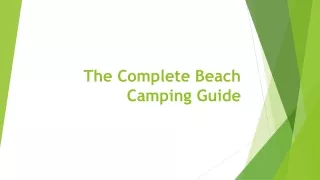 the complete beach camping guide