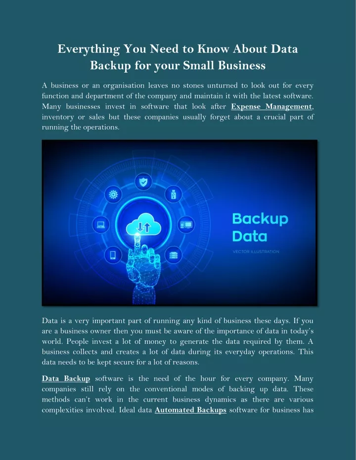 everything you need to know about data backup