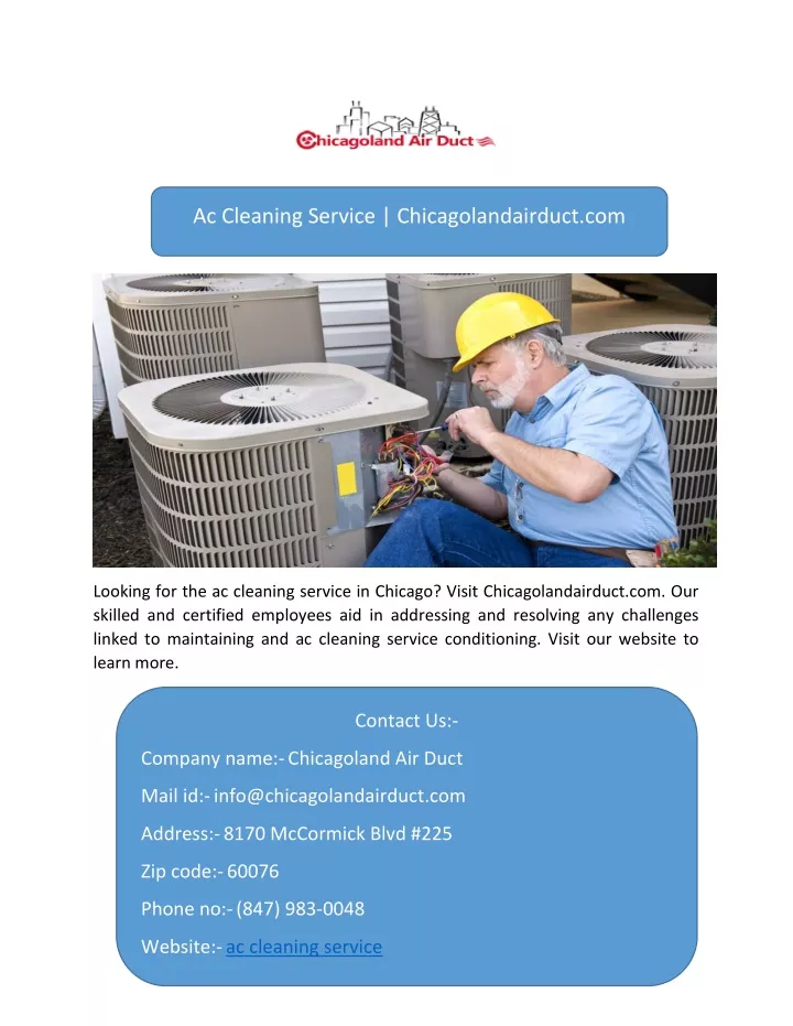 ac cleaning service chicagolandairduct com