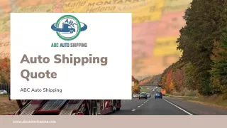 Get a Free Auto Shipping Quote - ABC Auto Shipping