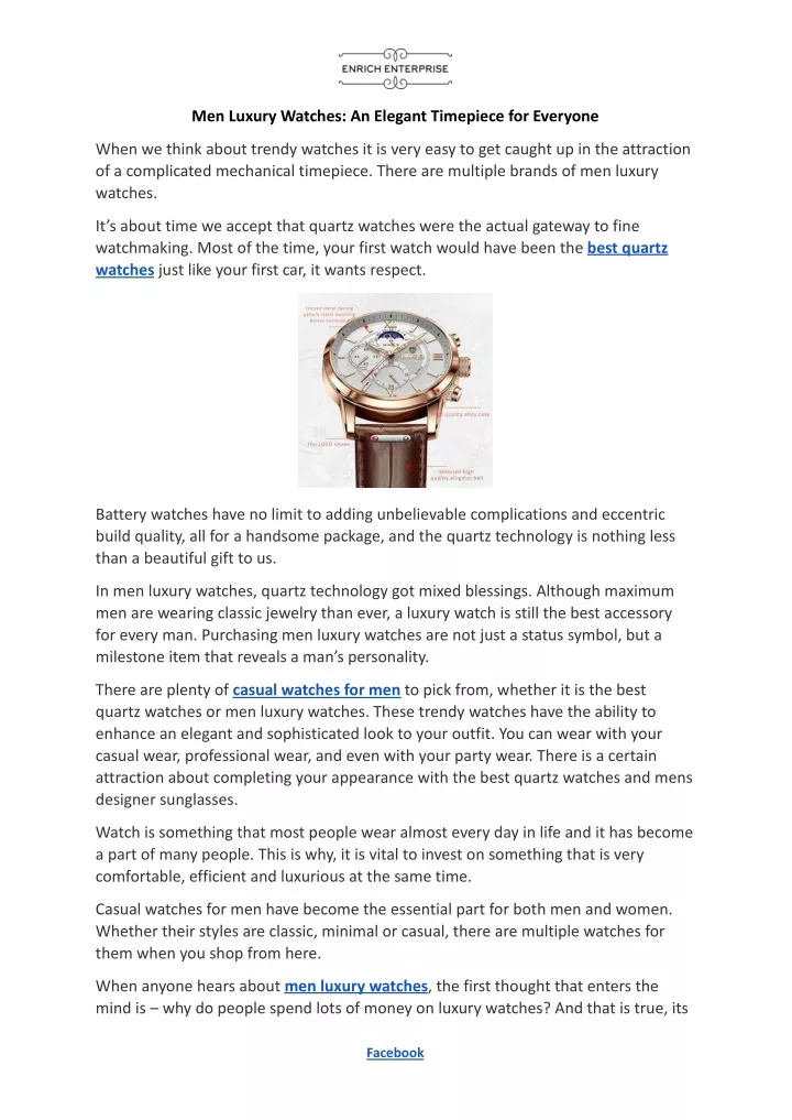 men luxury watches an elegant timepiece