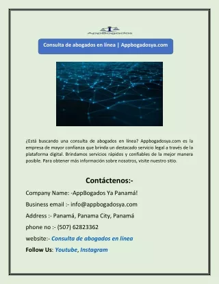 Consulta de abogados en línea | Appbogadosya.com