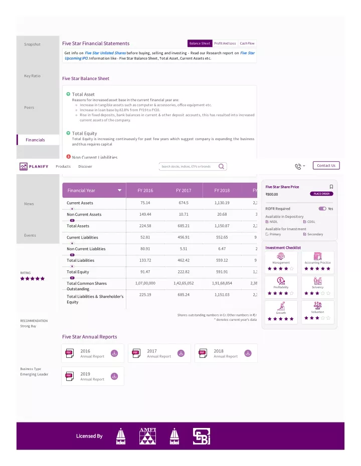 five star financial statements