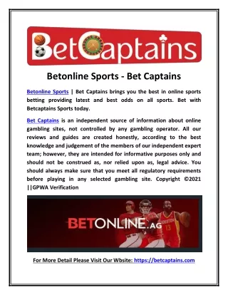 Betonline Sports - Bet Captains