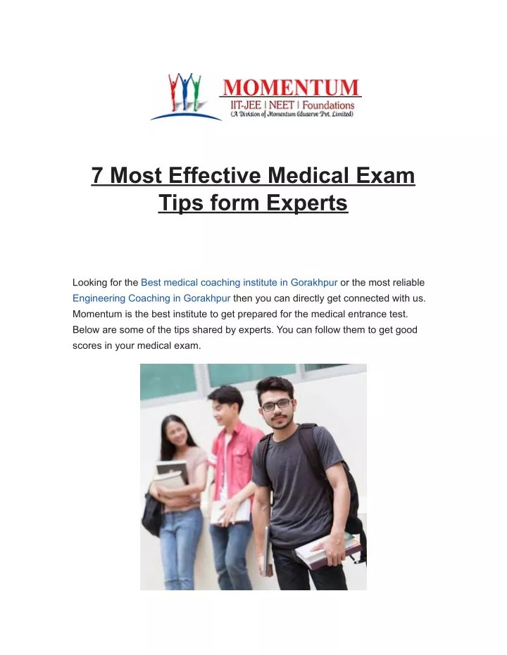 7 most effective medical exam tips form experts