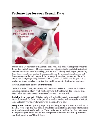 perfume tips for your brunch date