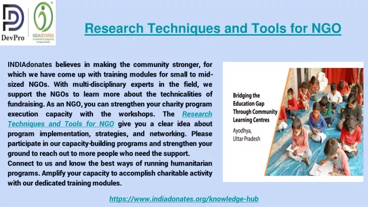 research techniques and tools for ngo