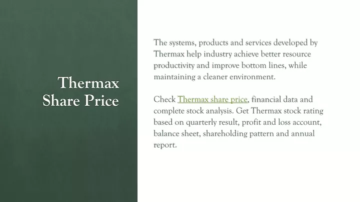 thermax share price