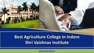 Best Agriculture College in Indore – Shri Vaishnav