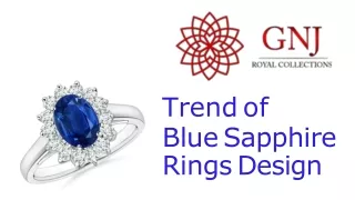 Trend of Blue sapphire rings design