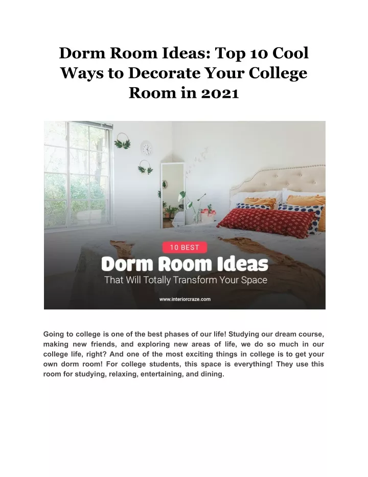 dorm room ideas top 10 cool ways to decorate your