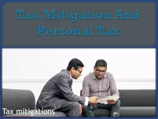 Tax Mitigation And Personal Tax