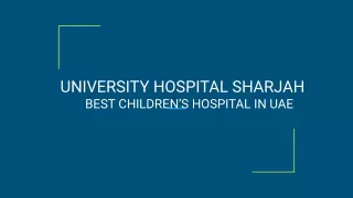 Best children's hospital  in UAE