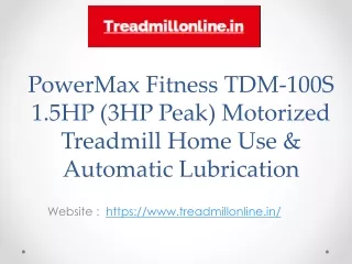 Treadmill Online - Shop TDM-100S Motorized Treadmill with Jumping Wheel & Auto Lubrication