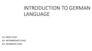 introduction to german language