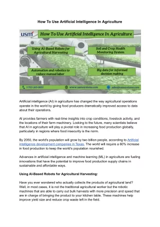 how to use artificial intelligence in agriculture