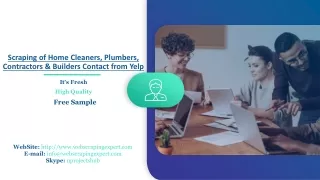scraping of home cleaners plumbers contractors