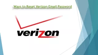 ways to reset verizon email password