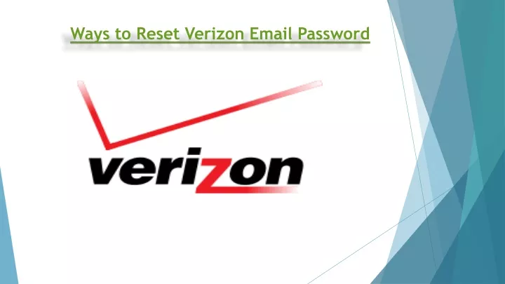 ways to reset verizon email password