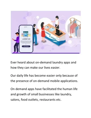 ever heard about on demand laundry apps