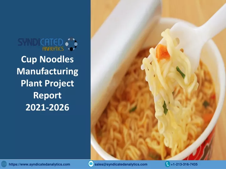 cup noodles manufacturing plant project report