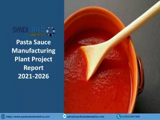 Pasta Sauce Manufacturing Plant Project Report PDF 2021-2026