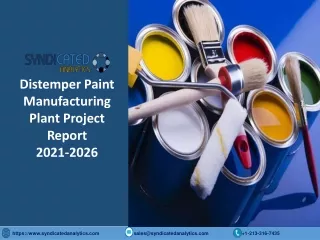 Distemper Paint Manufacturing Plant Project Report PDF 2021-2026