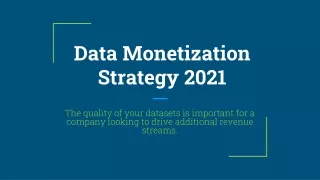 data monetization strategy 2021