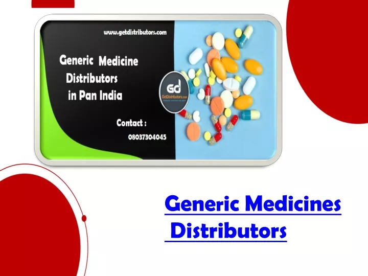 gene r ic medicines distributors