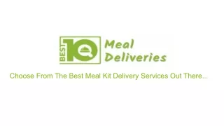 best 10 meal deliveries
