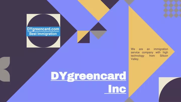 we are an immigration service company with high technology from silicon valley