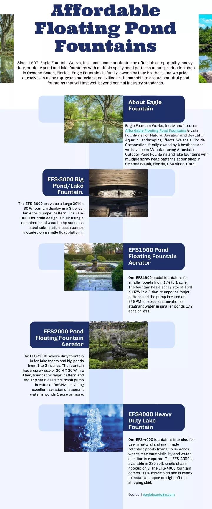 affordable floating pond fountains