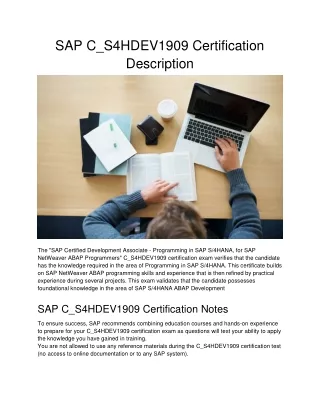 sap c s4hdev1909 certification description