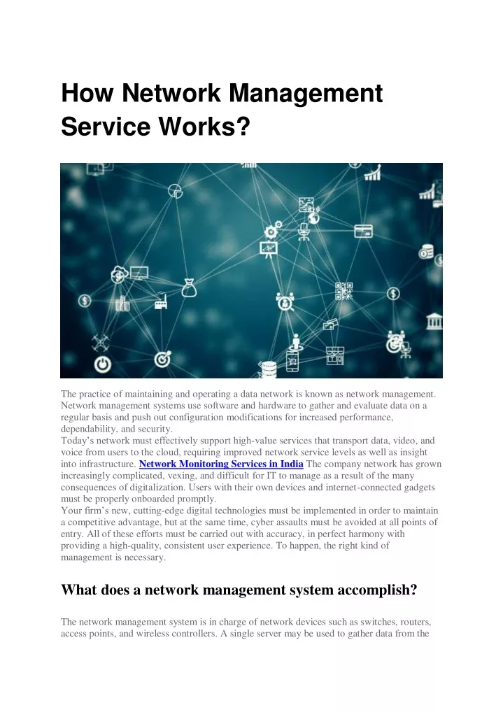 how network management service works
