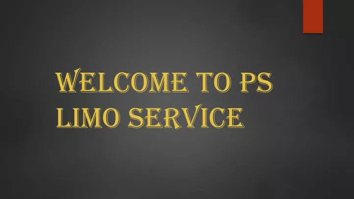 welcome to ps limo service