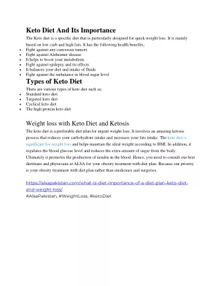 keto diet and its importance the keto diet