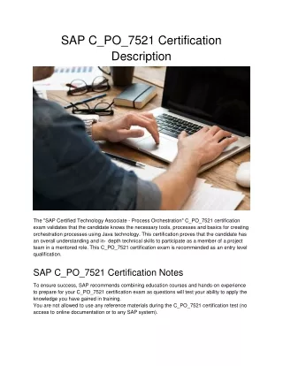 sap c po 7521 certification description