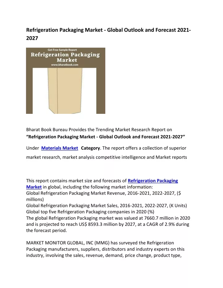 refrigeration packaging market global outlook