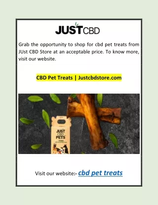 CBD Pet Treats | Justcbdstore.com