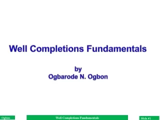well completions fundamentals by ogbarode n ogbon