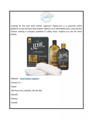 Lexol Leather Regimen  Vopeli.com