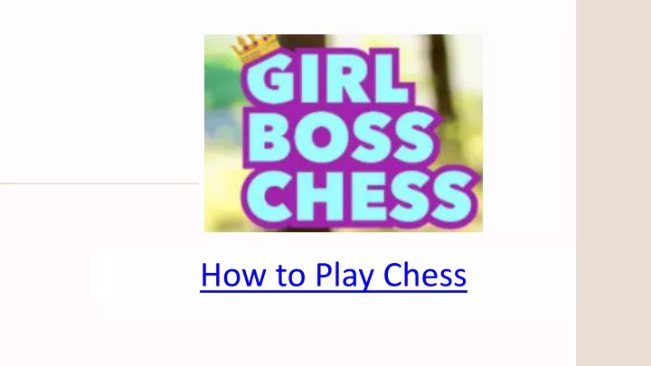 how to play chess