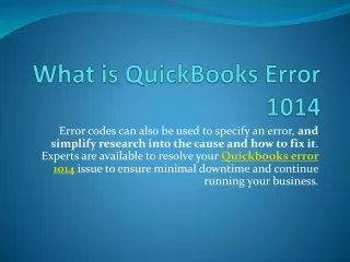 what is quickbooks error 1014