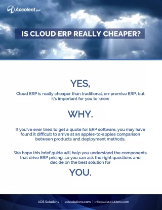 is cloud erp really cheaper