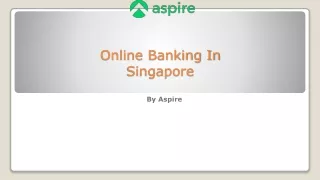 Online Banking In Singapore