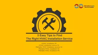 5 easy tips to find the right hvac installation