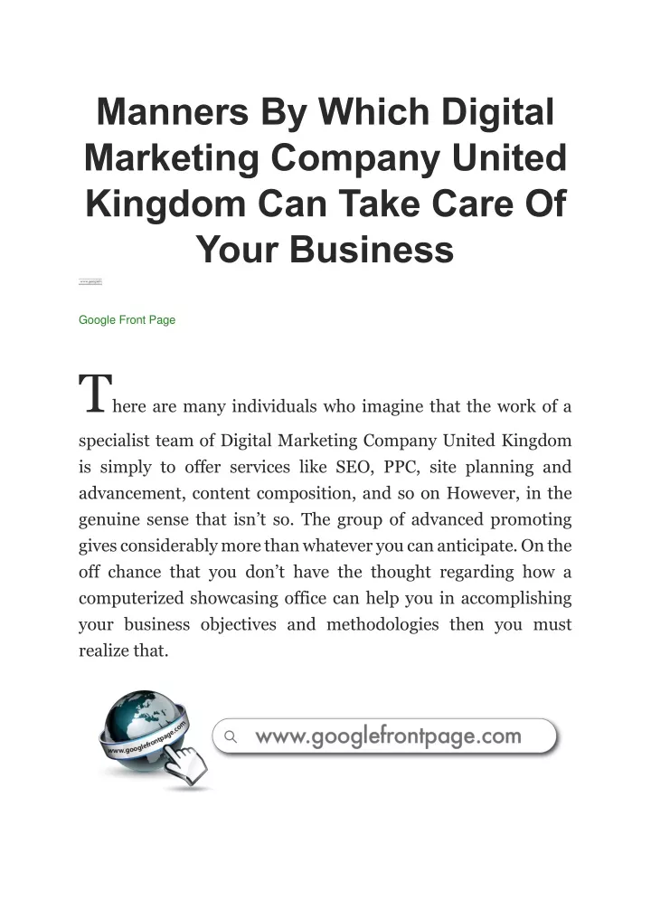 manners by which digital marketing company united