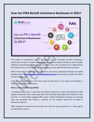 how can pwa benefit ecommerce businesses in 2021