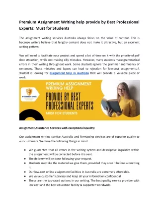 premium assignment writing help provide by best